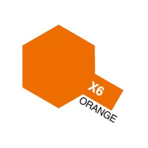 X-6 Orange, Acrylic Mini 10 ml (penselmaling, blank) - Tamiya